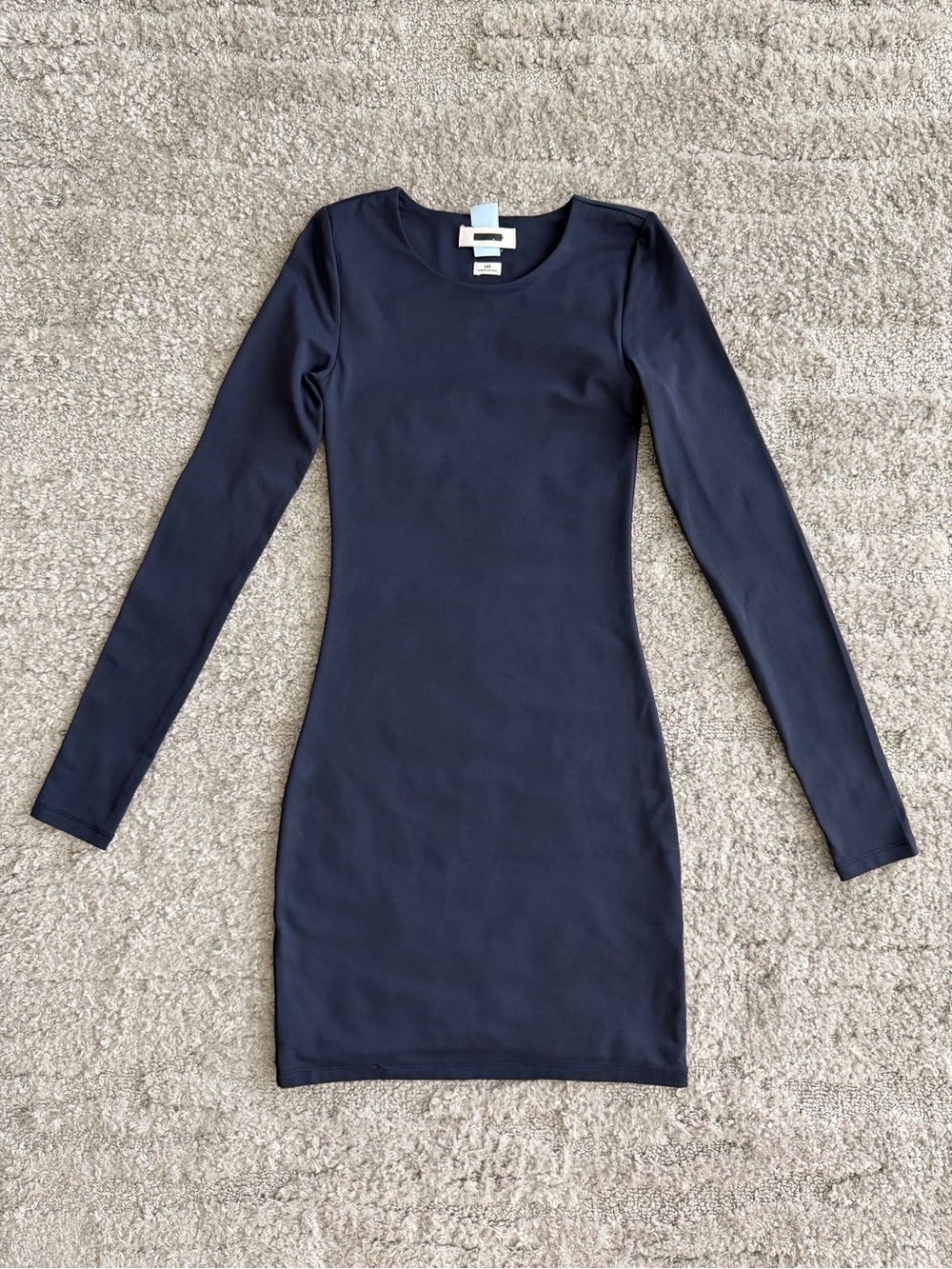 NWT Aritzia Babaton Size XXS Contour Long Sleeve Mini Dress in Navy